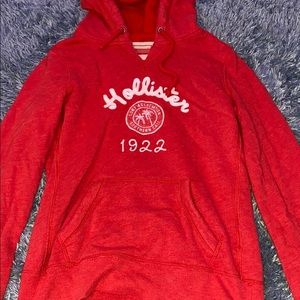Red 1922 Hollister hoodie. Size M